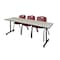 Kobe Rectangle Training Table, 84" W, 29" H, Laminate Top, Maple MKTRCT8424PL47BY - alternate 1